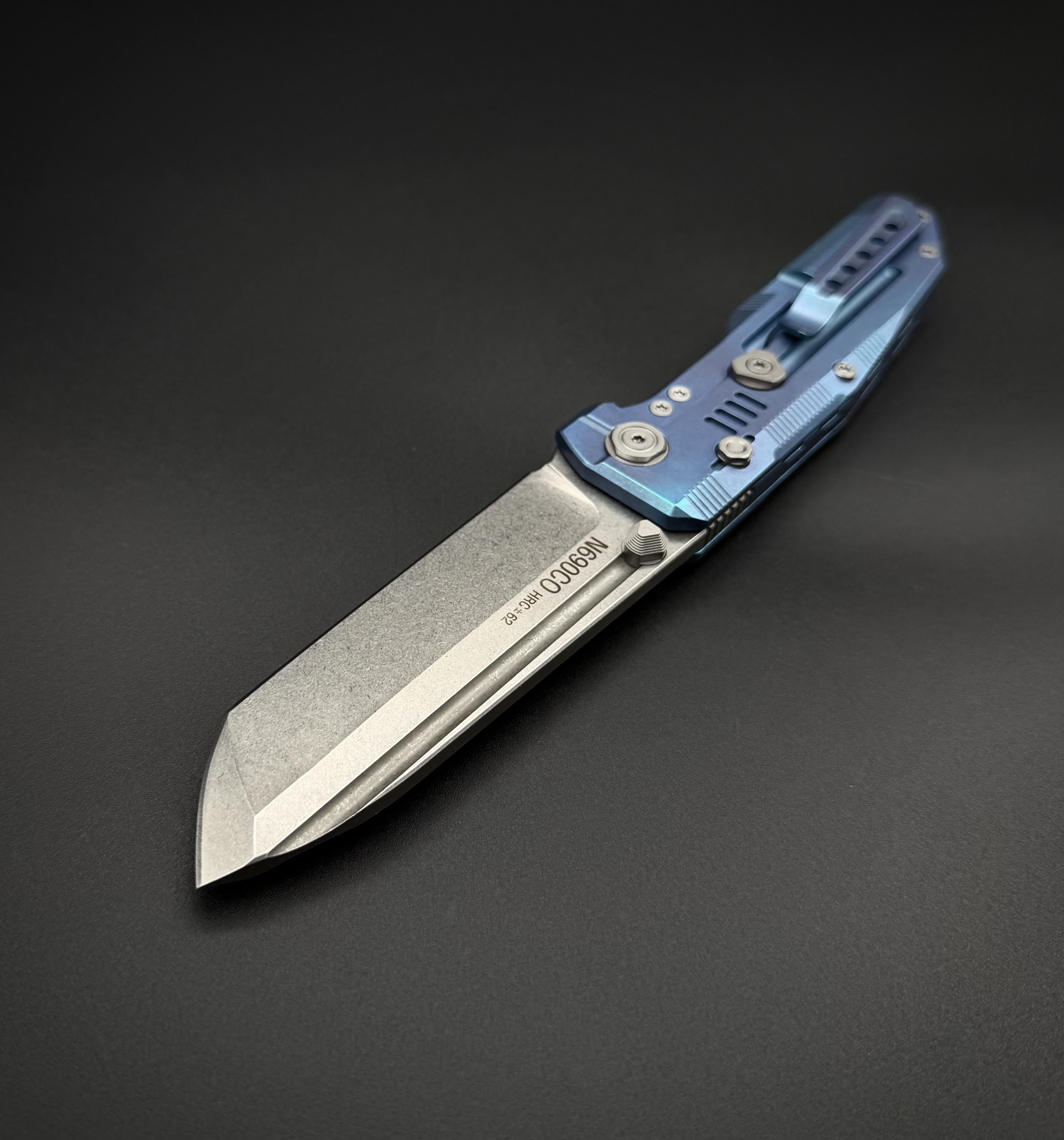Складной тактический нож Alien n690c0 Titanium Blue Alpha Miu