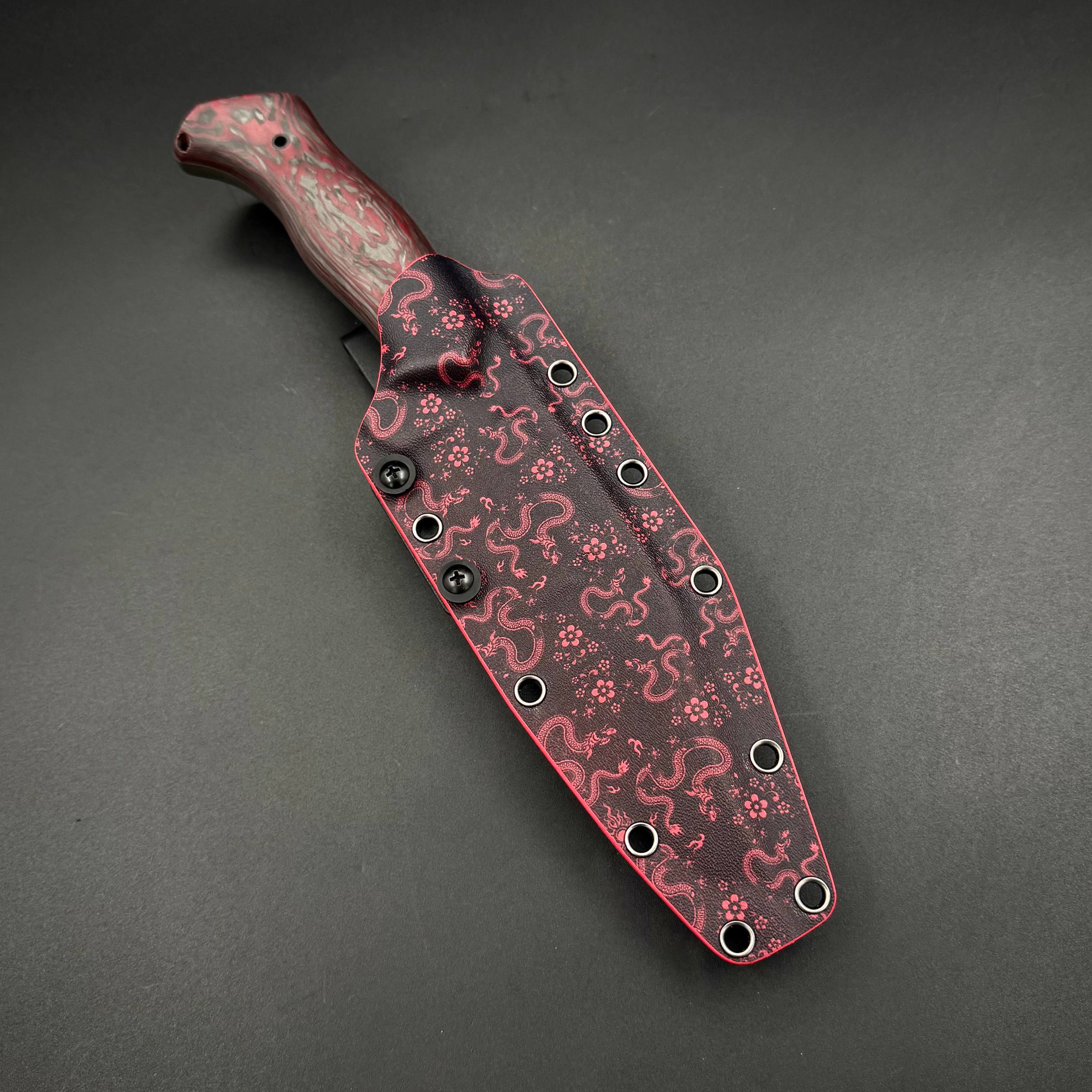 Нож ручной работы Ахиллес Red Dragon Custom Max Knives