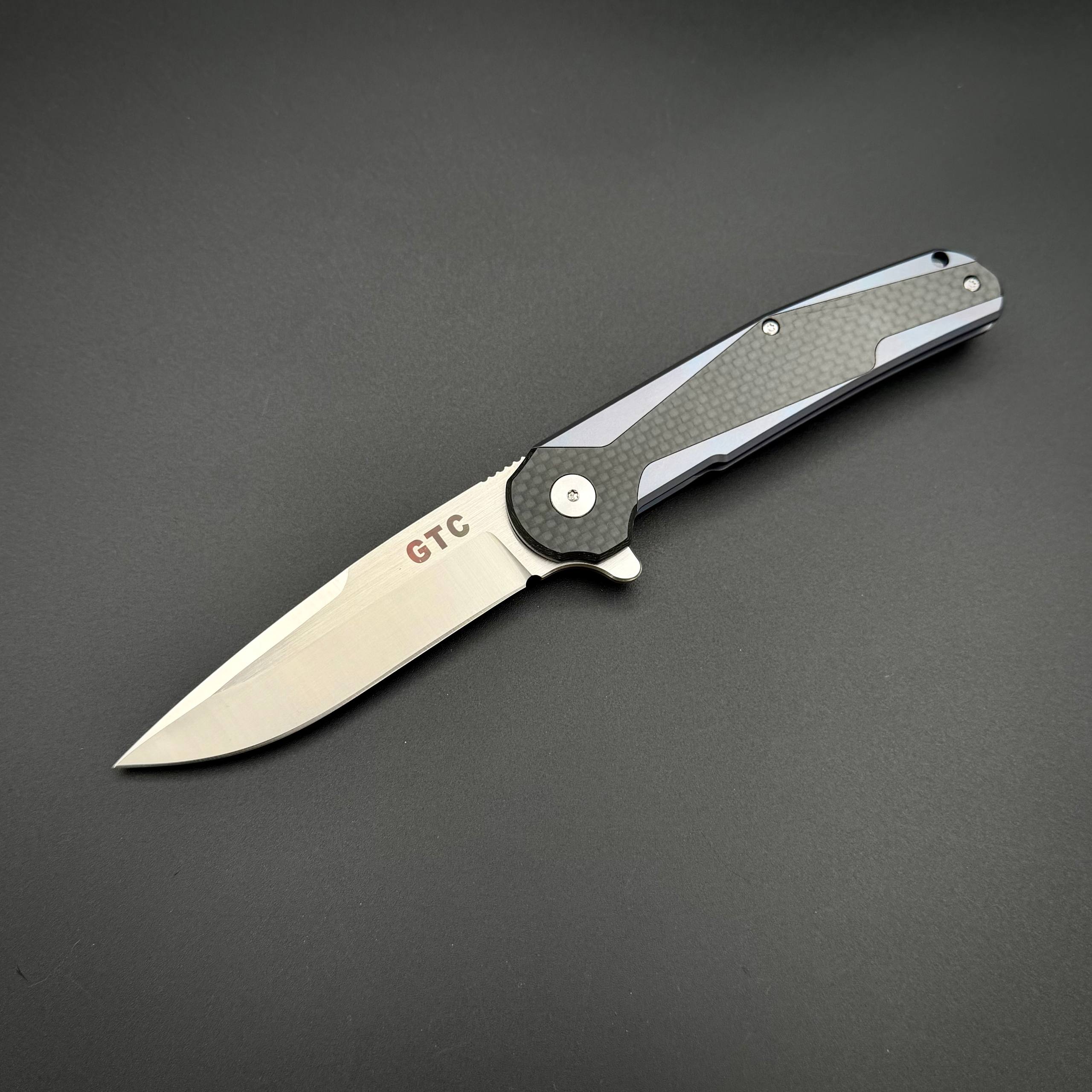 Cкладной нож Ti-Drop Blue M390 Alpha Miu