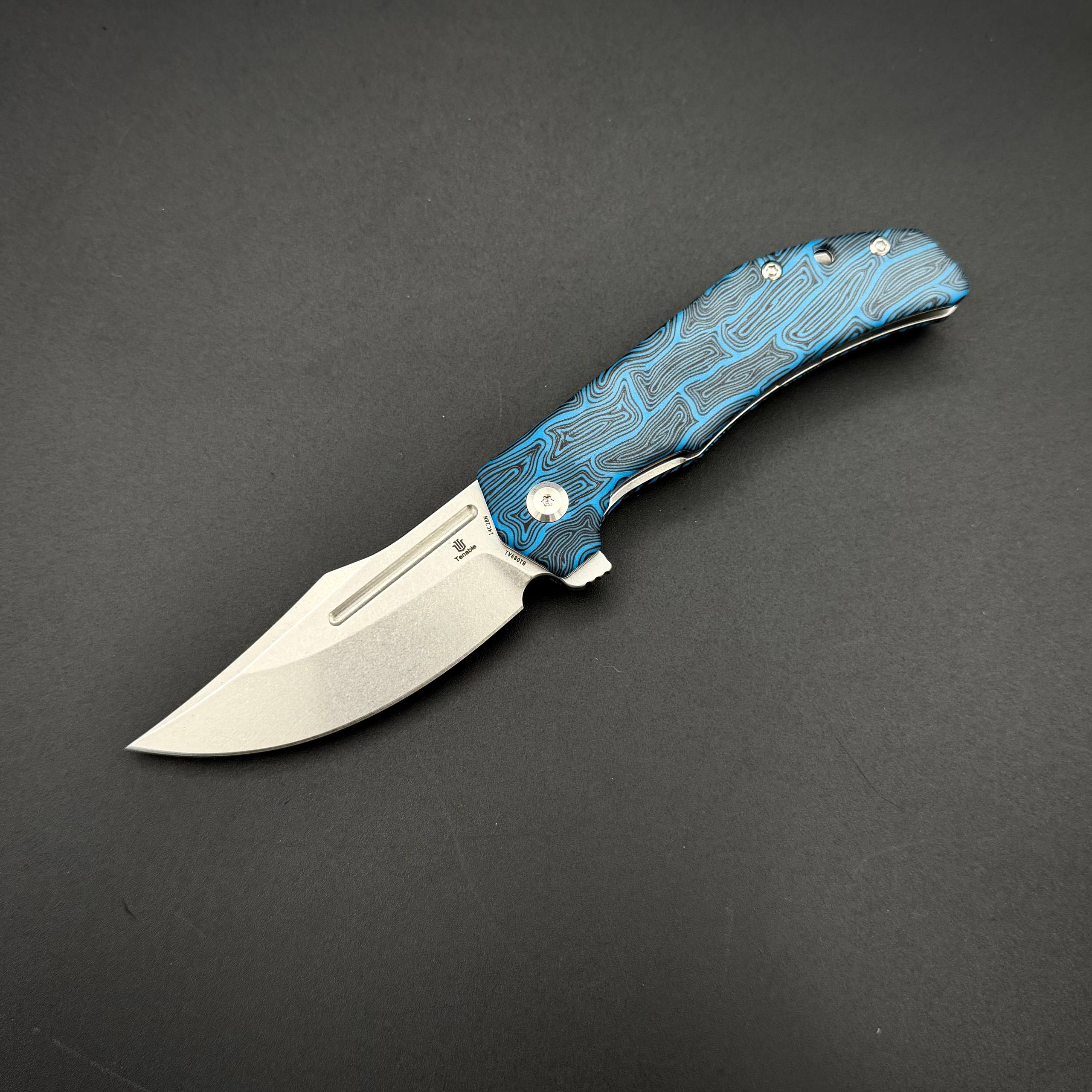 Складной нож Tenable Orion Sandvik 14C28N Blue Topo G-mascus