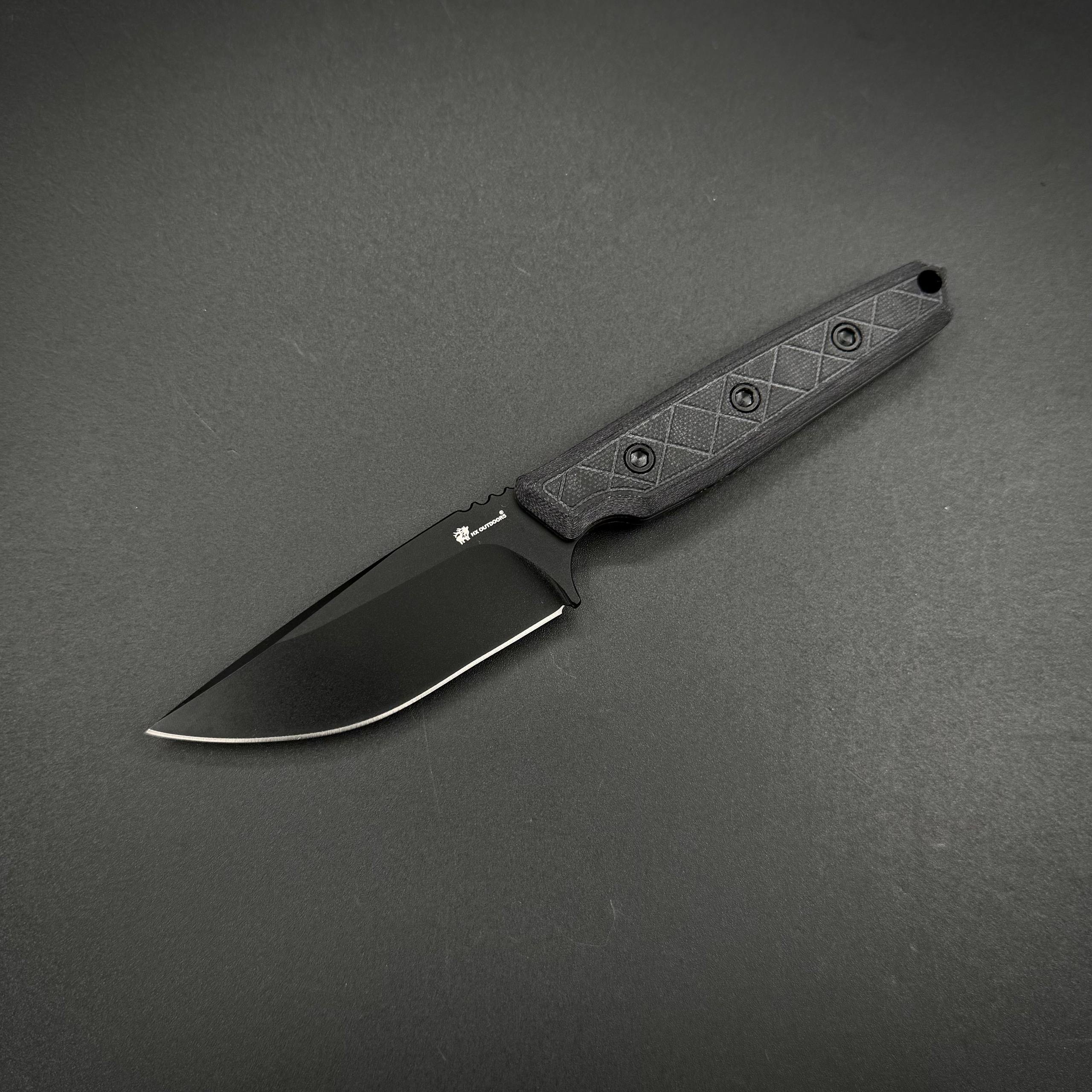 Нож скиннер HX OUTDOORS MAVERICK Sandvik 14C28N G10 Black