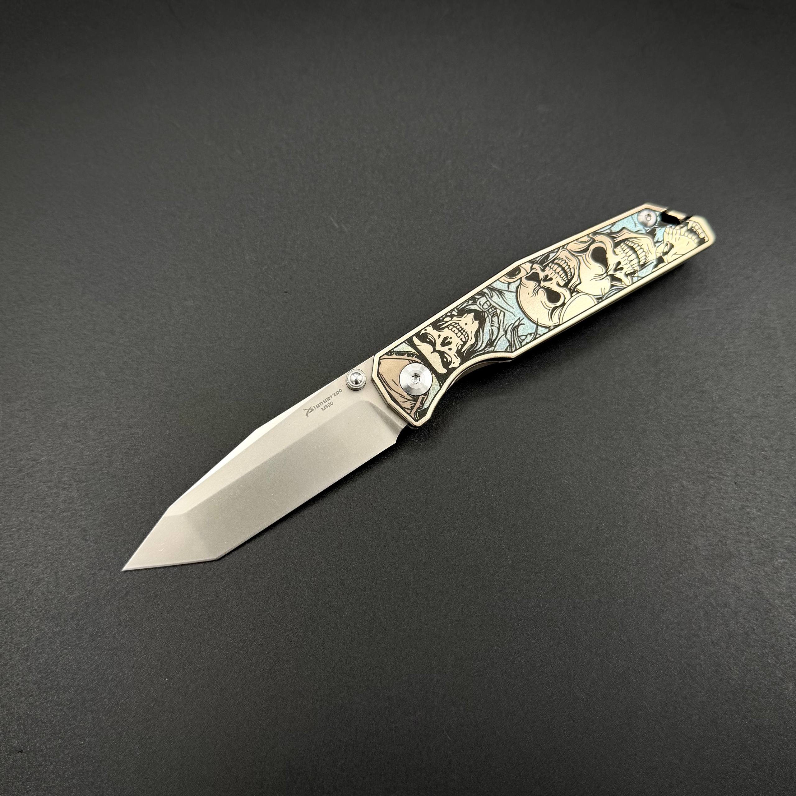 Складной нож Ghost Compact M390 Titanium Pioneer EDC