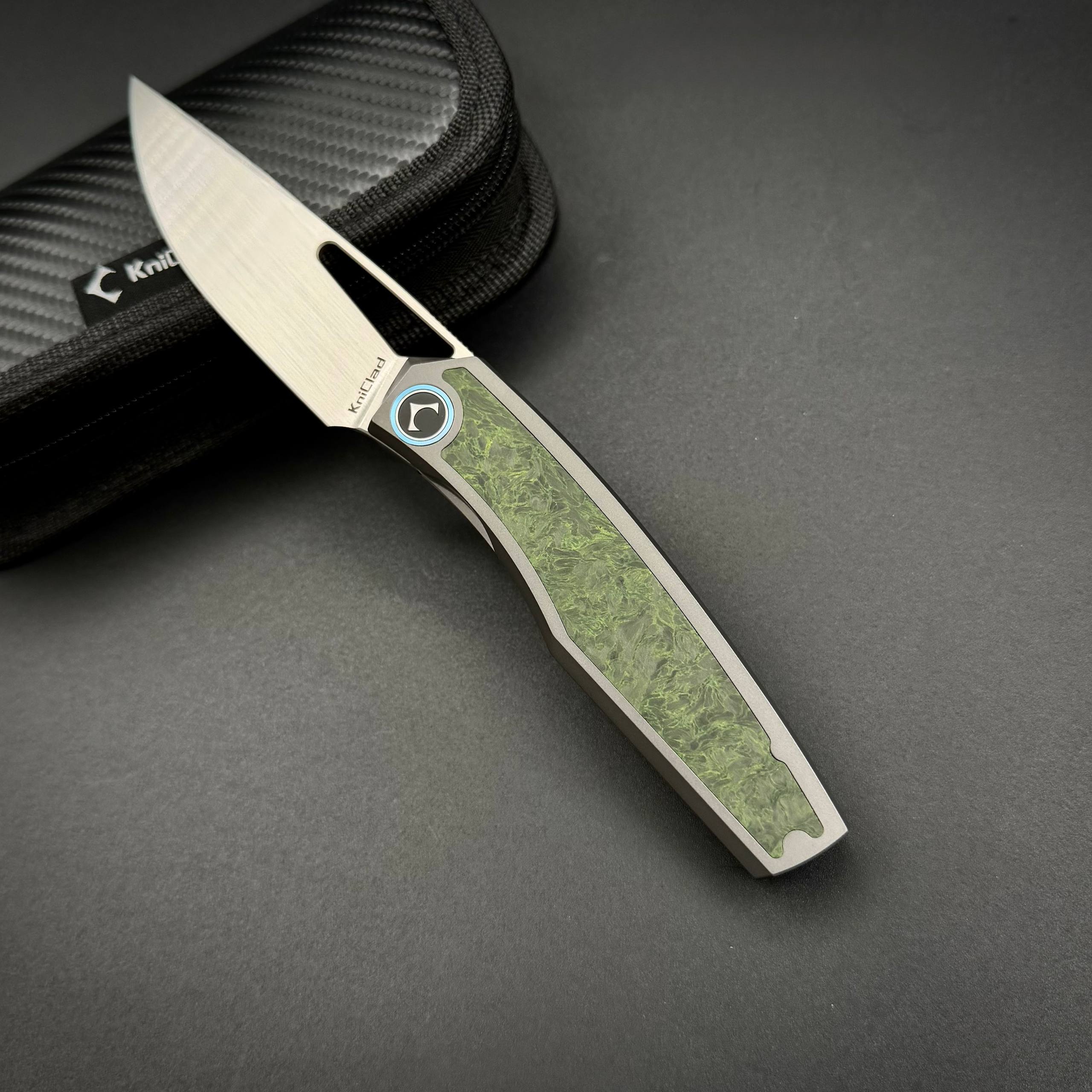 Складной нож Mowell CPM S35VN Green Carbon Fiber Titanium