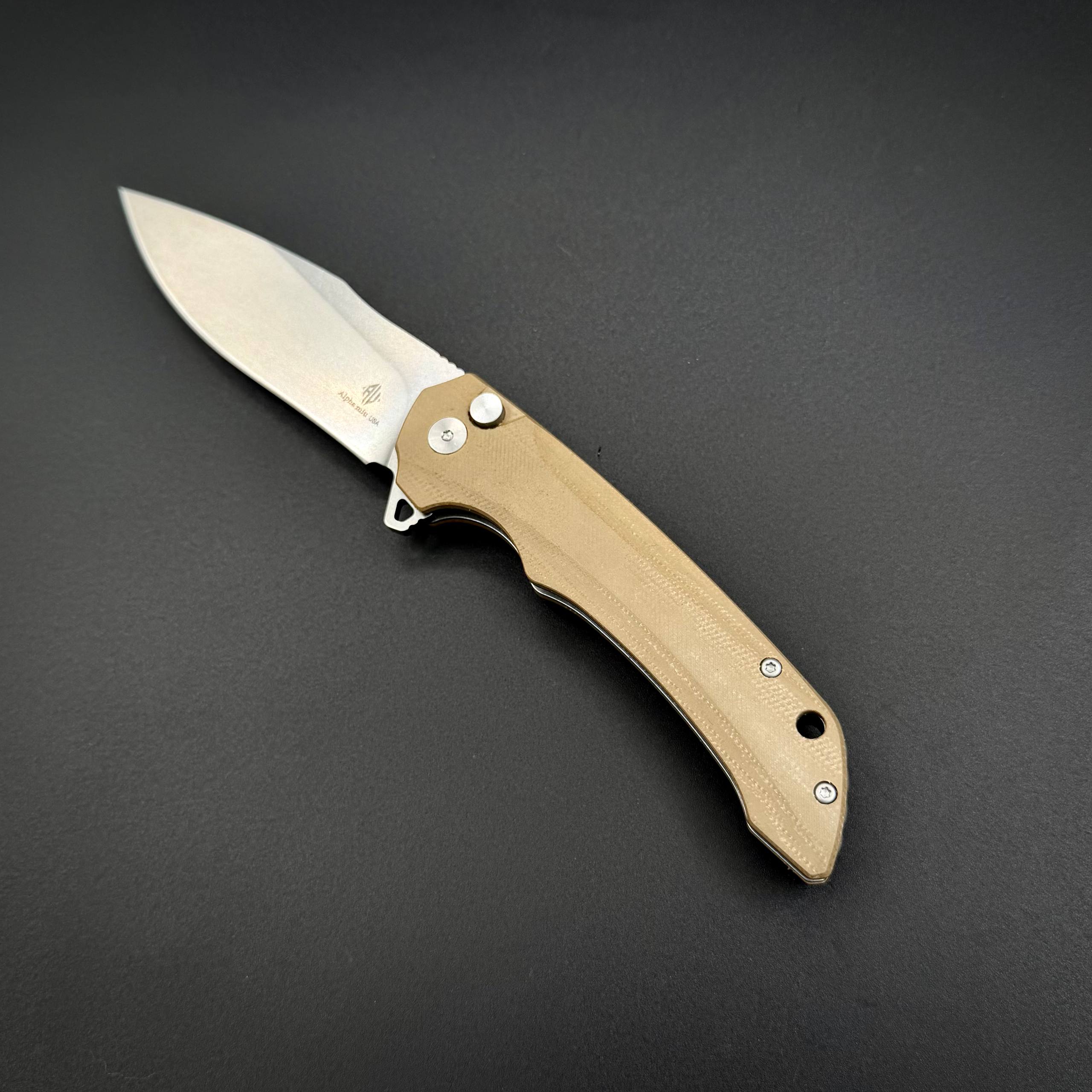 Складной нож Abyss-B n690co G10 Sand Alpha Miu