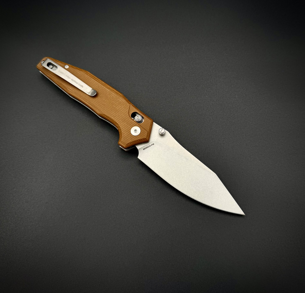 Складной нож AFG Tactical Brown g10 Alpha Miu