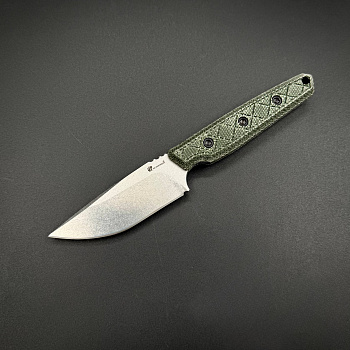 Нож скиннер HX OUTDOORS MAVERICK Sandvik 14C28N Green Micarta
