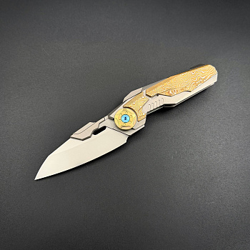 Складной нож интеграл Nexus CPM S125V Timascus Gold Titanium Alpha Miu